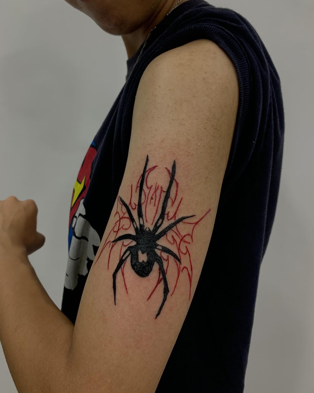 Aranha, braço, freehand