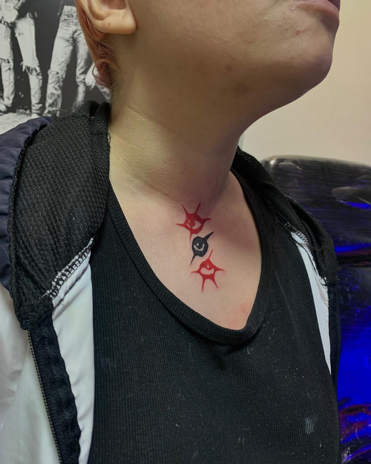 Estrelas no pescoço, pescoço, freehand