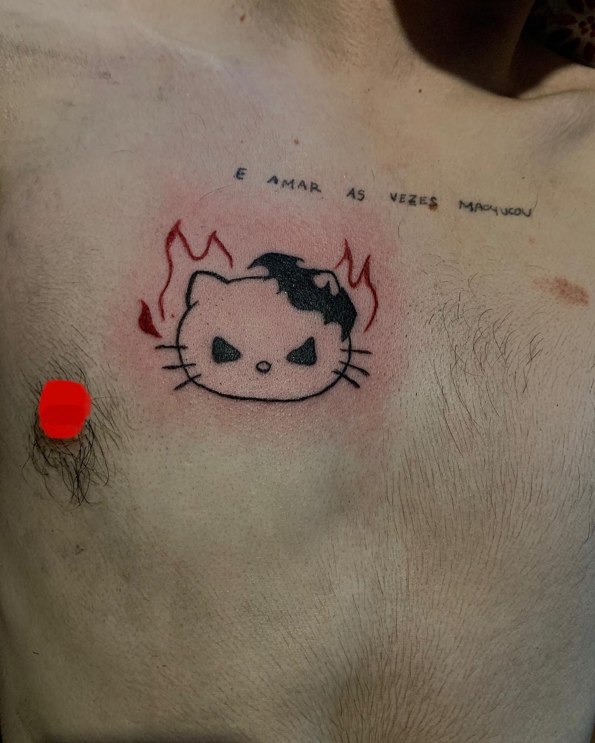 Hello Kitty em chamas, peito, ignorant